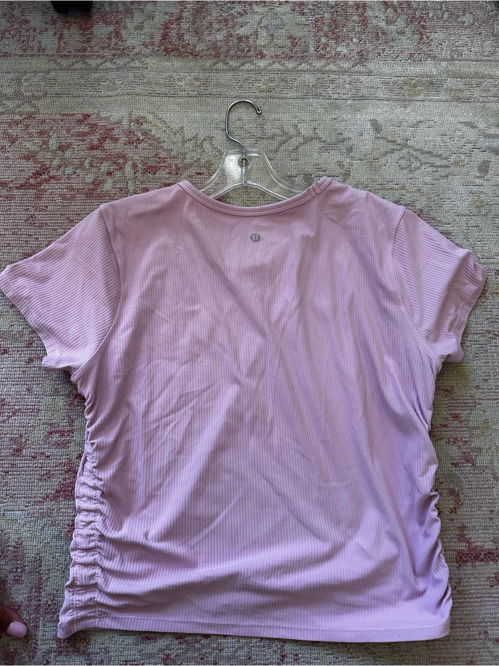 Lululemon Ribbed Pink Short Sleeve T-shirt